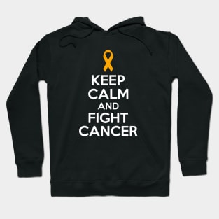 Keep Calm and Fight Cancer - Orange Ribbon Hoodie